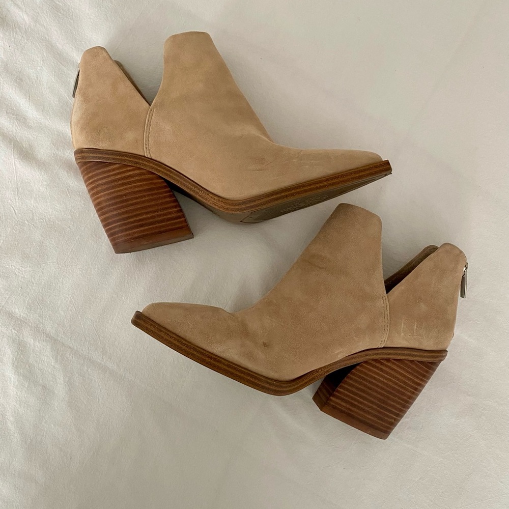 Vince Camuto Beige Ankle Booties